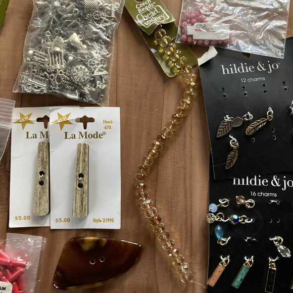 Artisan Bead & Charm Bundle – Moroccan Glass, Howlite Crosses, Turquoise & More - Picture 9 of 14